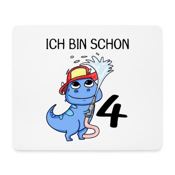 4 Jahre alt - 4. Geburtstag mit Tier Motiv - Mousepad (Querformat) - Weiß - Vorne