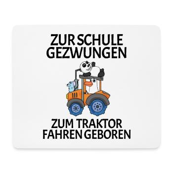 Schule Einschulung Traktor Geschenk Lustig - Mousepad (Querformat) - Weiß - Vorne
