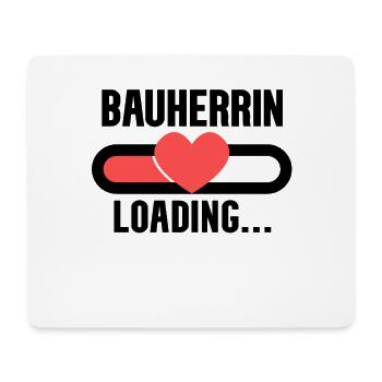 Bauherrin werden - Hausbau Baustelle Richtfest - Mousepad (Querformat) - Weiß - Vorne