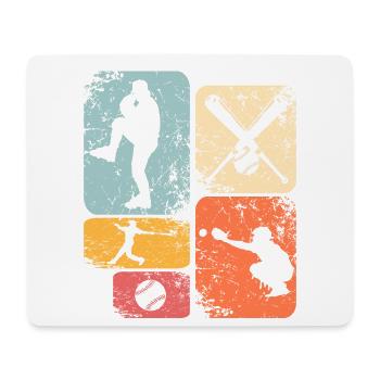 Baseball - Mousepad (Querformat) - Weiß - Vorne