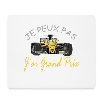 J'peux pas j'ai grand prix cadeau course voiture - Tapis de souris (format paysage) - blanc - Devant
