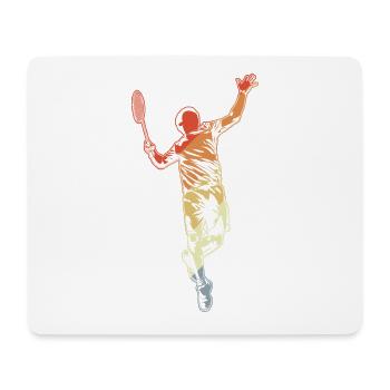 Badmintonspieler Zeichnung - Mousepad (Querformat) - Weiß - Vorne
