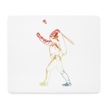 Badminton player - Mouse Pad (horizontal) - white - Front