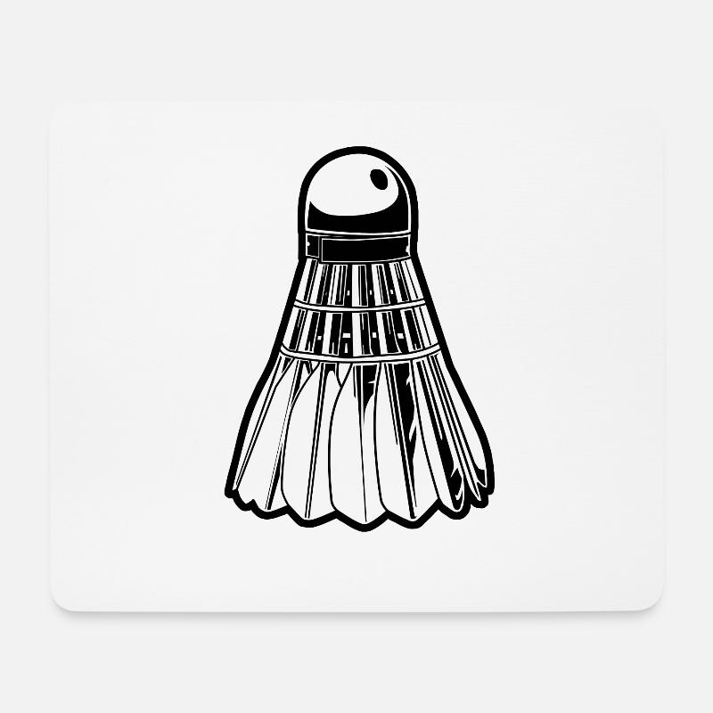 Shuttlecock - Mousepad (Querformat) - Weiß