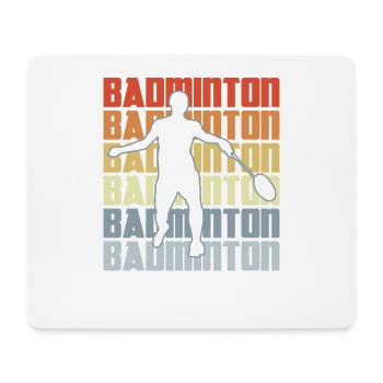 Badminton players - Mouse Pad (horizontal) - white - Front