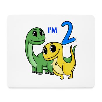 2 Jahre alt - 2. Geburtstag mit Tier Motiv - Mousepad (Querformat) - Weiß - Vorne