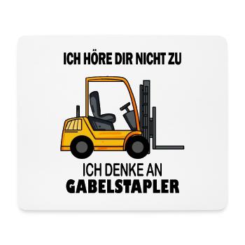 Staplerfahrer Gabelstapler Lager Logistik - Mousepad (Querformat) - Weiß - Vorne