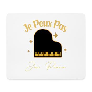 J'Peux Pas J'Ai Piano Cadeau Orchestre Pianiste - Tapis de souris (format paysage) - blanc - Devant