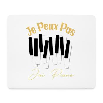 J'Peux Pas J'Ai Piano Cadeau Orchestre Pianiste - Tapis de souris (format paysage) - blanc - Devant