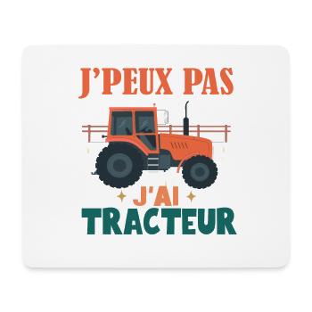 Je Peux Pas J'Ai Tracteur -Agriculture Agriculteur - Tapis de souris (format paysage) - blanc - Devant