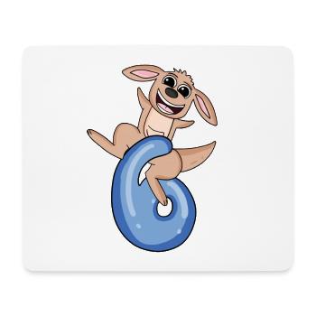 6 Jahre alt - 6. Geburtstag mit Tier Motiv - Mousepad (Querformat) - Weiß - Vorne