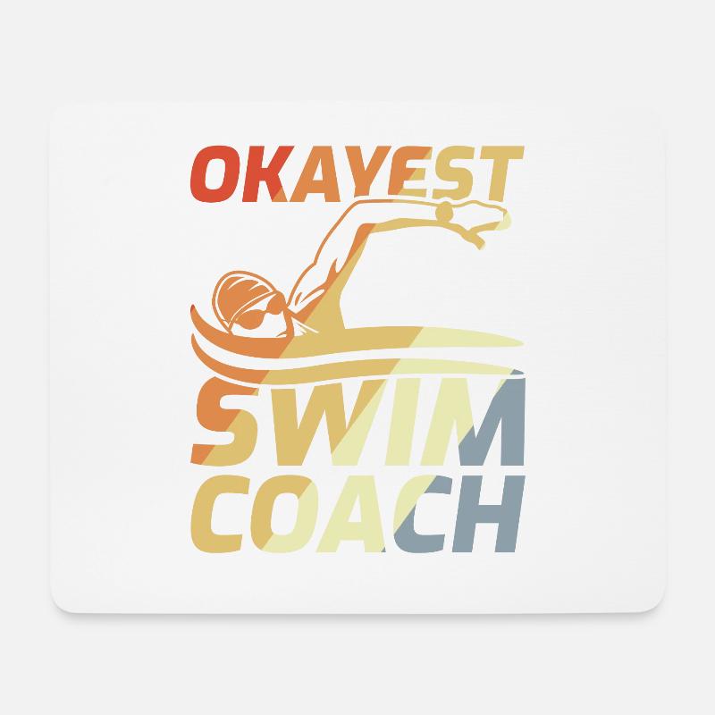 Schwimmlehrer - Mousepad (Querformat) - Weiß