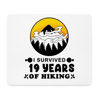 19th birthday hiker 19 years old summit mountains - Mouse Pad (horizontal) - white - Front
