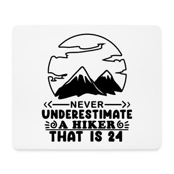 24. Geburtstag Wanderer 24 Jahre alt Gipfel Berge - Mousepad (Querformat) - Weiß - Vorne