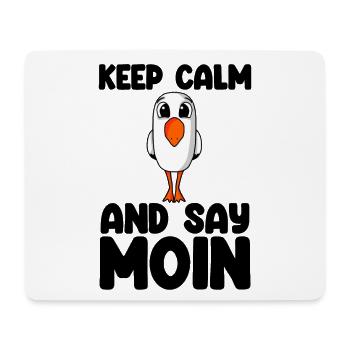 Nordsee Plattdeutsch Spruch Moin Möwe - Mousepad (Querformat) - Weiß - Vorne