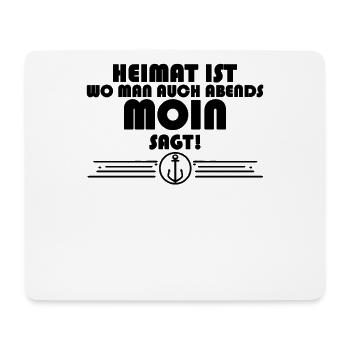 Anker Nordsee Plattdeutsch Spruch Moin - Mousepad (Querformat) - Weiß - Vorne