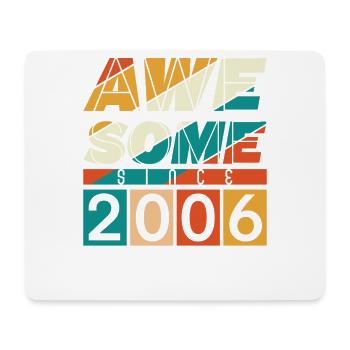 2006 Born 18th Birthday Year of Birth Vintage - Mouse Pad (horizontal) - white - Front