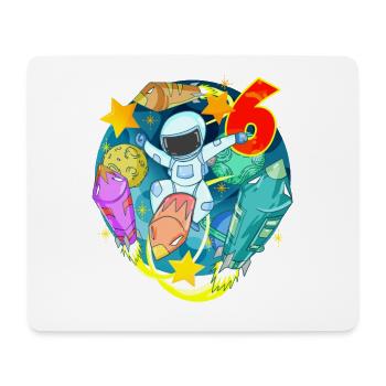 6 ans Cadeau d’anniversaire de garçon - Tapis de souris (format paysage) - blanc - Devant