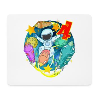 Cadeau de garçon d’anniversaire de 4 ans - Tapis de souris (format paysage) - blanc - Devant