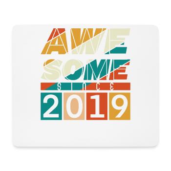 2019 Geboren Geburtstag Geburtsjahr Vintage - Mousepad (Querformat) - Weiß - Vorne