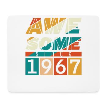 1967 Anniversaire Anniversaire Année de naissance millésime - Tapis de souris (format paysage) - blanc - Devant
