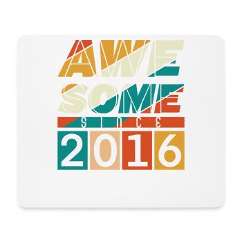2016 Anniversaire Né Année de naissance millésime - Tapis de souris (format paysage) - blanc - Devant
