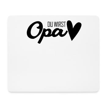 Opa - Opa werden - Bald Opa - Mousepad (Querformat) - Weiß - Vorne
