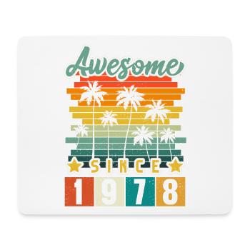 1978 Geboren Geburtstag Geburtsjahr Vintage - Mousepad (Querformat) - Weiß - Vorne