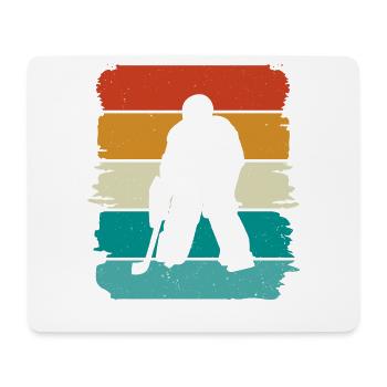 Hockey sur glace - Tapis de souris (format paysage) - blanc - Devant