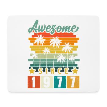1977 Born Birthday Year of birth vintage - Mouse Pad (horizontal) - white - Front