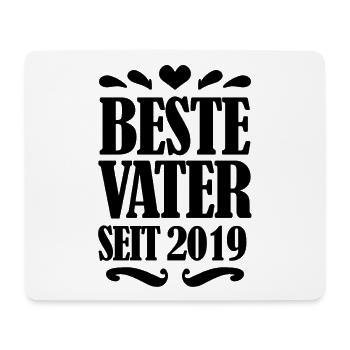 Bester Vater seit 2019 - Mousepad (Querformat) - Weiß - Vorne