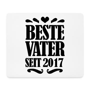 Bester Vater seit 2017 - Geschenk Vatertag - Mousepad (Querformat) - Weiß - Vorne