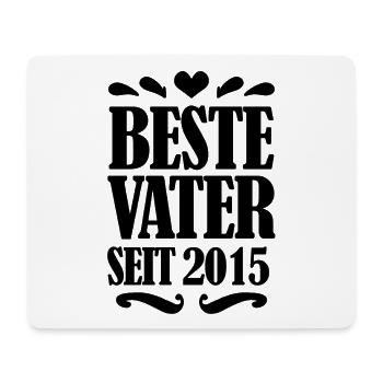 Bester Vater seit 2015 - Mousepad (Querformat) - Weiß - Vorne
