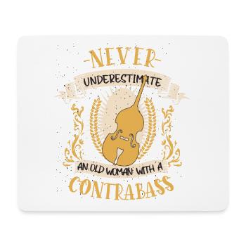 Kontrabass Streichinstrument Musikerin Geschenk - Mousepad (Querformat) - Weiß - Vorne