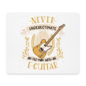 E-Gitarre Musiker Musikinstrument Geschenk - Mousepad (Querformat) - Weiß - Vorne