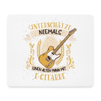 E-Gitarre Musiker Elektro Gitarre Geschenk - Mousepad (Querformat) - Weiß - Vorne