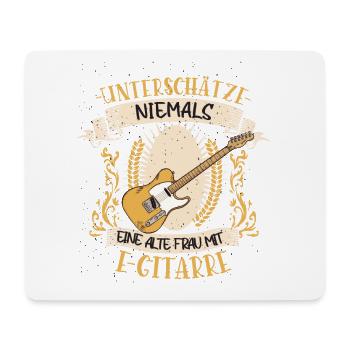 E-Gitarre Musikerin Elektro Gitarre Geschenk - Mousepad (Querformat) - Weiß - Vorne