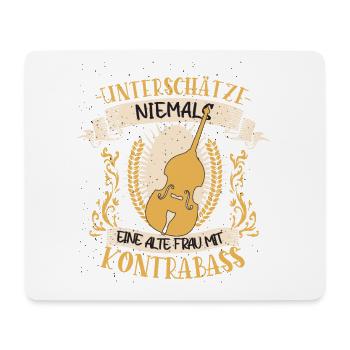 Kontrabass Musikerin Streichinstrument Geschenk - Mousepad (Querformat) - Weiß - Vorne