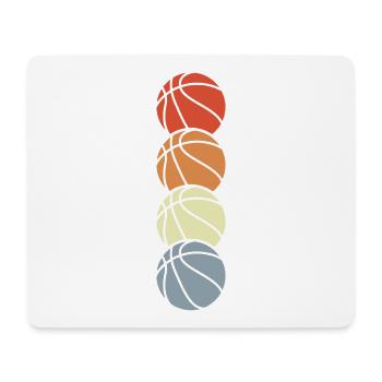 Vintage Basketball Balls - Mouse Pad (horizontal) - white - Front