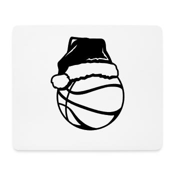 Basketball de Noël - Tapis de souris (format paysage) - blanc - Devant