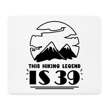 Berg Wanderer 39. Geburtstag 39 Jahre alt Geschenk - Mousepad (Querformat) - Weiß - Vorne