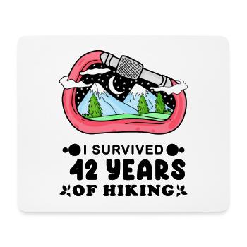 Mountain Wanderer 42nd birthday 42 years old gift - Mouse Pad (horizontal) - white - Front