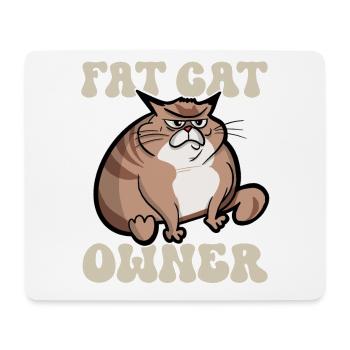 Propriétaire de gros chat - Tapis de souris (format paysage) - blanc - Devant