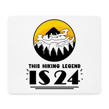 24. Geburtstag Berge 24 Jahre alt Berg Wandern - Mousepad (Querformat) - Weiß - Vorne