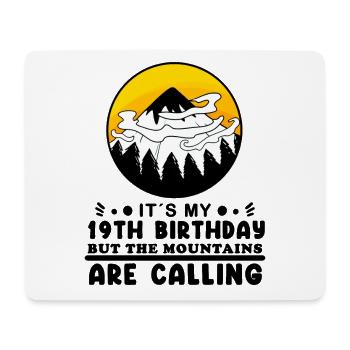 19. Geburtstag Berge Berg Gipfel - 19 Jahre alt - Mousepad (Querformat) - Weiß - Vorne
