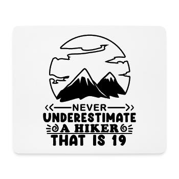 19th birthday mountains mountain summit - 19 years old - Mouse Pad (horizontal) - white - Front