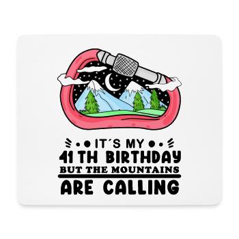 41. Geburtstag Berge 41 Jahre alt Vater - Mousepad (Querformat) - Weiß - Vorne