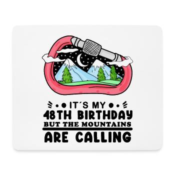48. Geburtstag Wanderer Berg berge - Mousepad (Querformat) - Weiß - Vorne