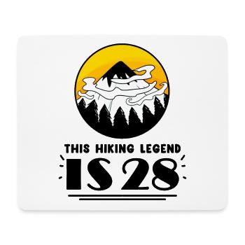 28. Geburtstag Berge 28 Jahre alt Berg Wandern - Mousepad (Querformat) - Weiß - Vorne