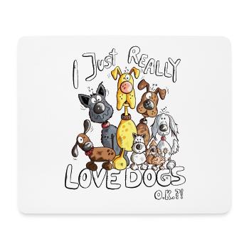 Caca de chien chien J’aime vraiment les chiens - Tapis de souris (format paysage) - blanc - Devant